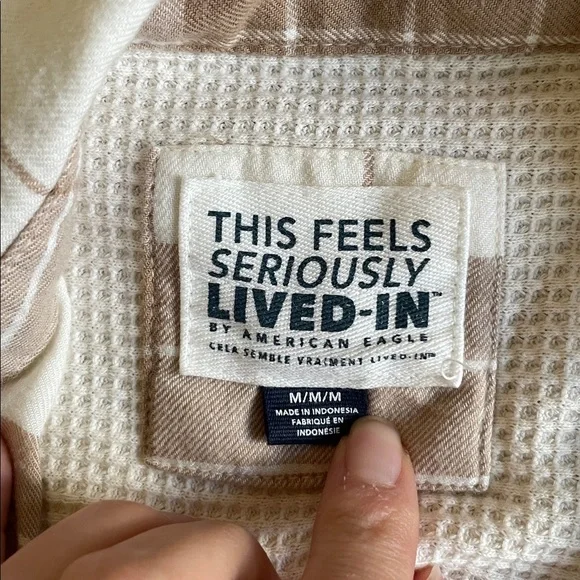 American Eagle Outfitters This Feels Seriously Lived In Fall Plaid Flannel - Picture 9 of 13